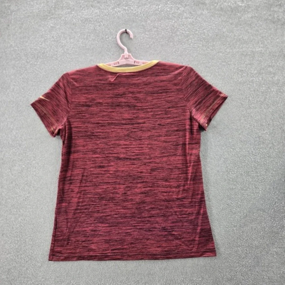 San Francisco 49ers Women Shirt L Red Nike Heathered Logo Dri-Fit Short Sleeve‎